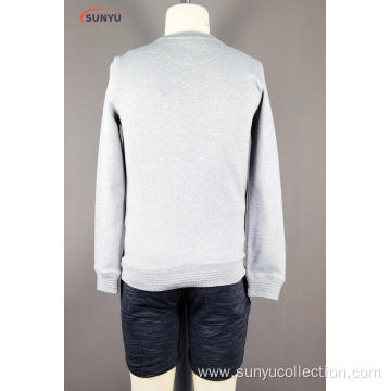 Men's towel embroidery sweatshirt without hood